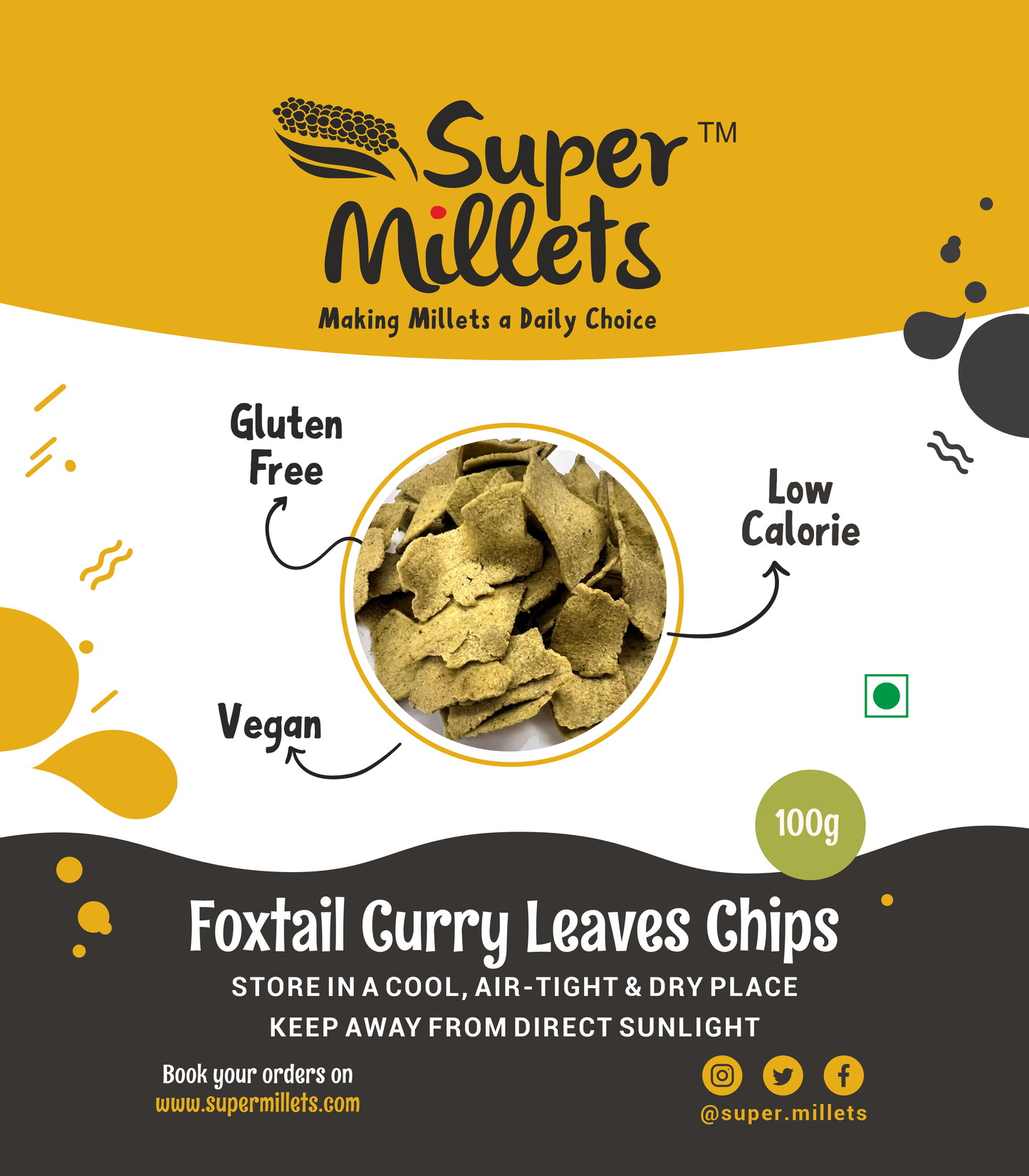 Foxtail Curry Leaves Chips