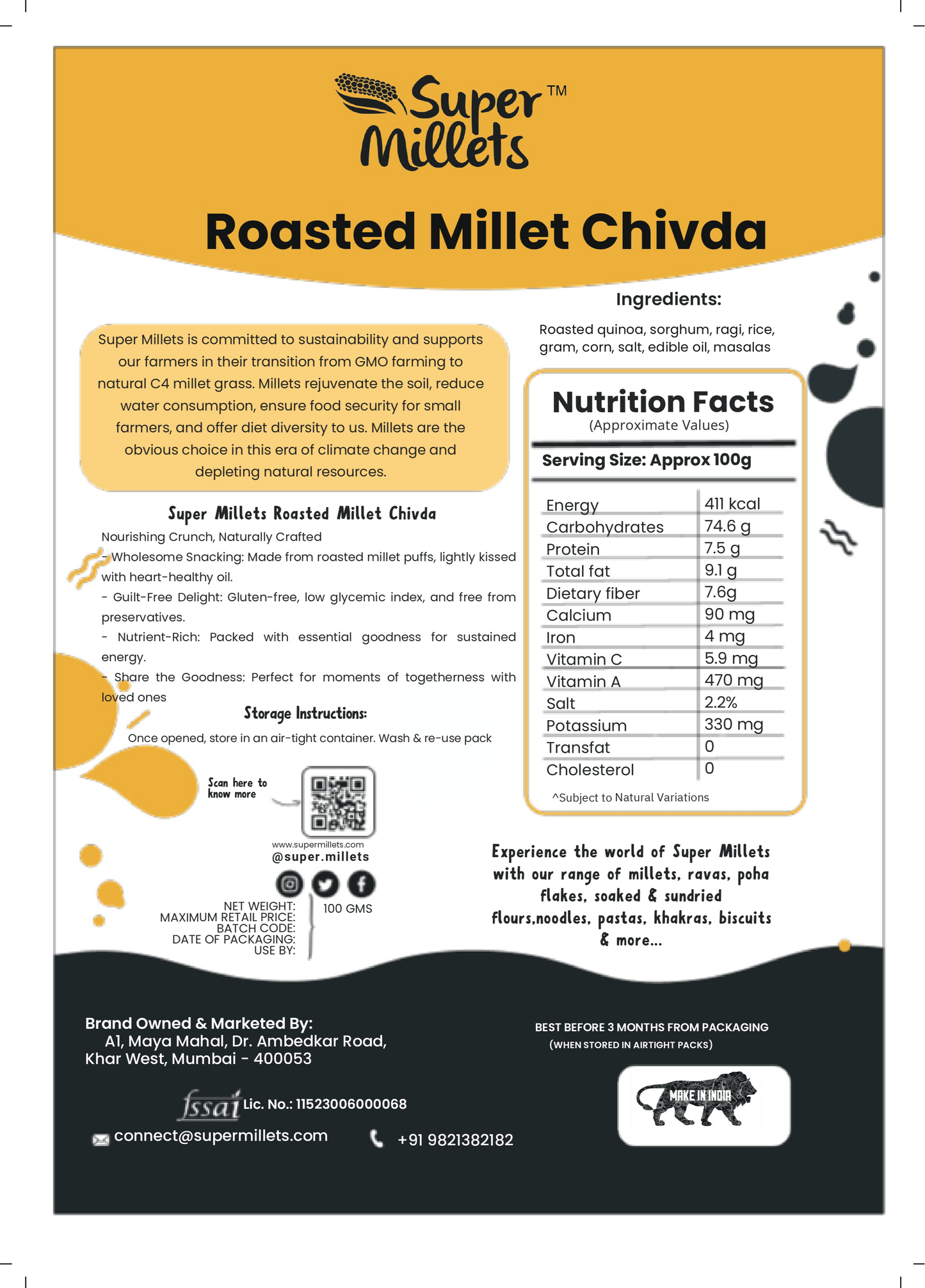 Roasted Millet Masala Chivda