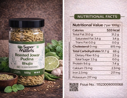 Roasted Jowar Bhujiya - Pudina