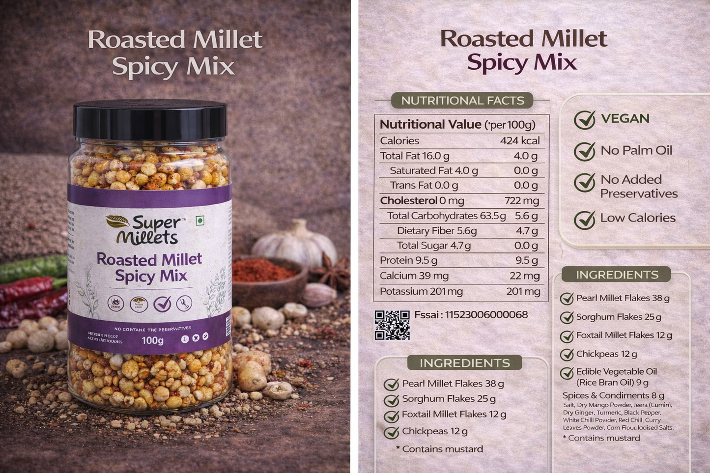 Roasted Millet Spicy Mix