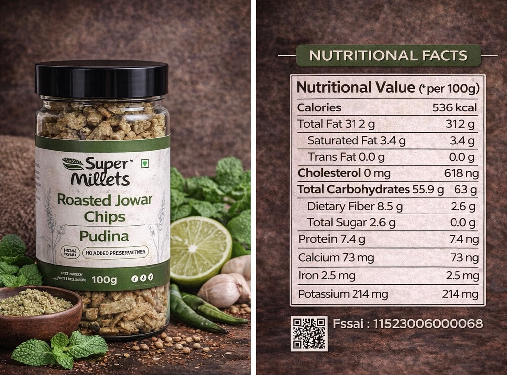 Roasted Jowar Chips - Pudina