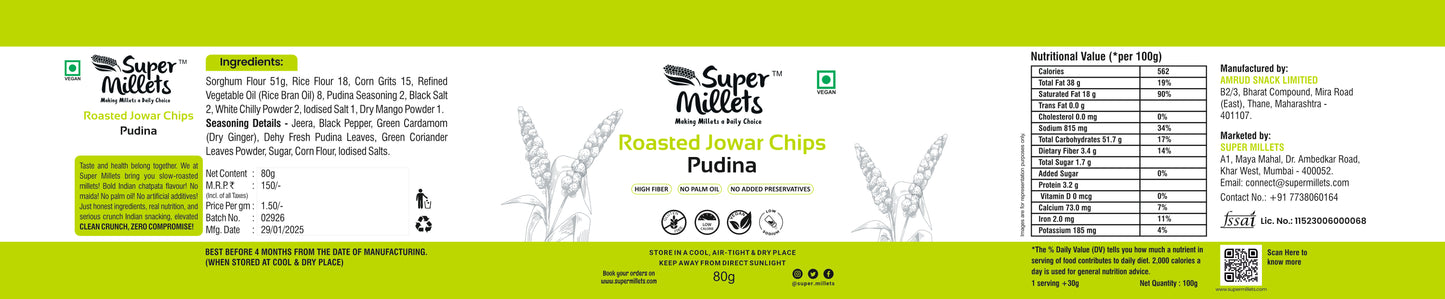 Roasted Ragi Chips - Pudina