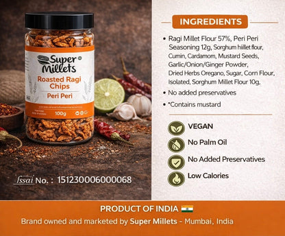 Roasted Ragi Chips Peri-Peri