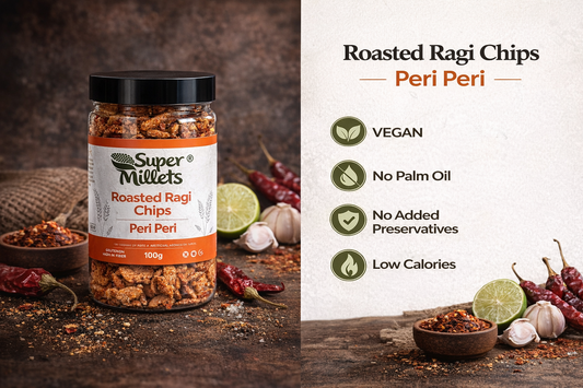 Roasted Ragi Chips Peri-Peri