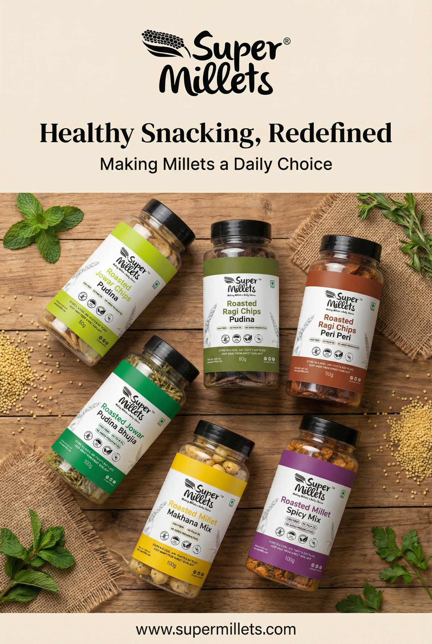 Roasted Jowar Bhujiya - Pudina